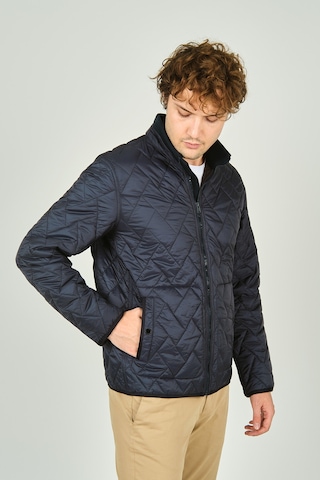 Allegro Erkek Dik Yaka Fermuarlı Cep Detaylı Kapitone Mont 4355 Lacivert Lacivert