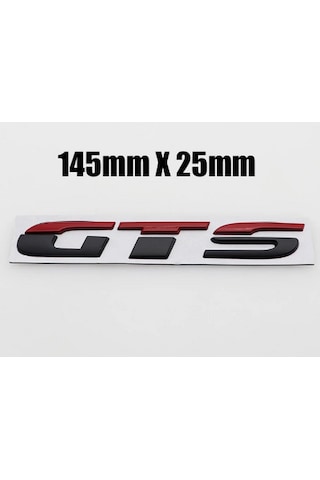 Porsche GTS Bagaj Siyah Kırmızı Metal 3M 3D Bagaj Yazı Logo
