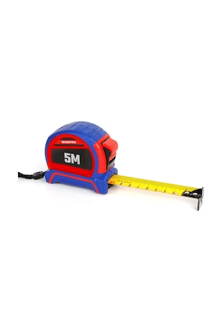 Workpro Wp261041 5mx25mm Naylon Kaplama Sarı Çift Taraflı Manyetik Çelik Şerit Metre Standart