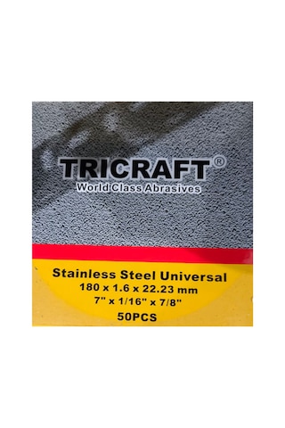 Tricraft Metal Kesici Taş 50 Adet 180x1.6x22.23 Mm