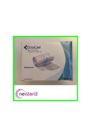 Octacare Şeffaf PU Su Geçirmez Bant Flaster 10 M x 10 CM