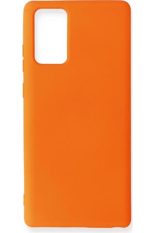 Newface Samsung Galaxy Uyumlu Note 20 Kılıf Nano İçi Kadife Silikon Semeglbl - 53 - Turuncu