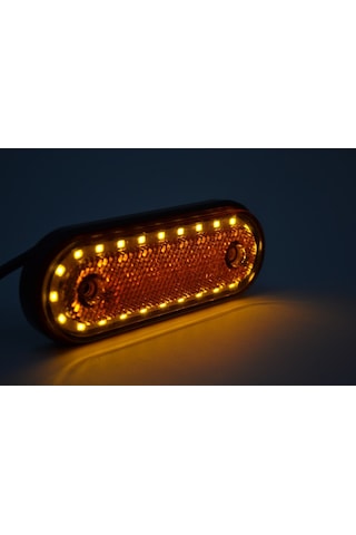 5 Adet 12v-24v Dorse Led İşaret Pozisyon Etek Lamba Turuncu Reflektör E37