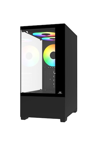 Powerboost Pb-m5001b 500w 3-12cm Rainbow Fanlı Usb 3.0 Seaview M-atx Gaming Siyah Kasa