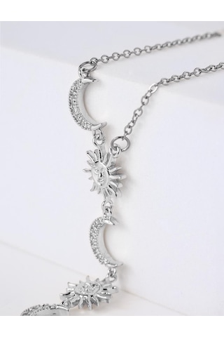 Jimmy Key Jimmy Key Gümüş Rengi Güneş Ve Ay Model Y Kolye 6sw428829161