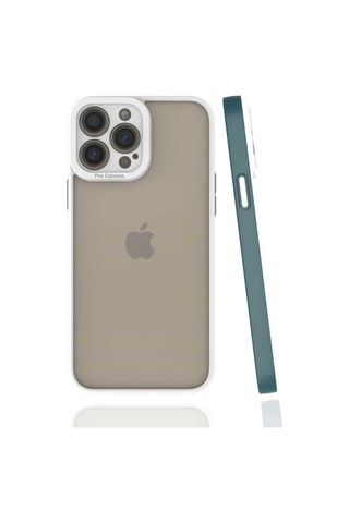 Apple Uyumlu iPhone 13 Pro Max Kılıf Zore Mima Kapak Koyu Yeşil