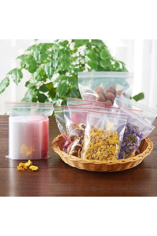 Kilitli Torba Kına Çerez Poşeti 11x14cm 100 Adet 1 Paket