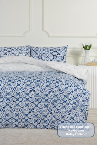 Elart Lena Nevresim Takımı Çift Kişilik Lastikli Çarşaf 200x220 Cm Renksiz