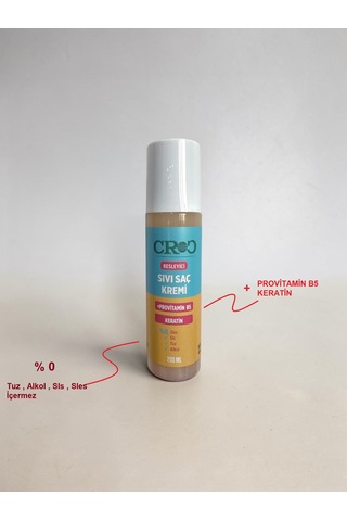Croc Sıvı Saç Kremi 200ml Besleyici, Provitamin B5 + Keratin Bakımı, Kolay Tarama Sağlayan Formül