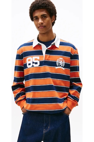 Tommy Hilfiger Tjm Rlx Strıpe Rugby, Szz Turuncu Erkek Polo T-shirt