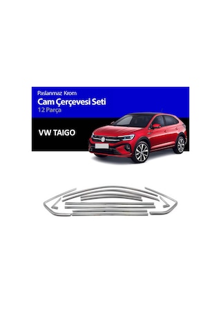 Volkswagen Taigo 12 Parça Tamtur Krom Cam Çıtası