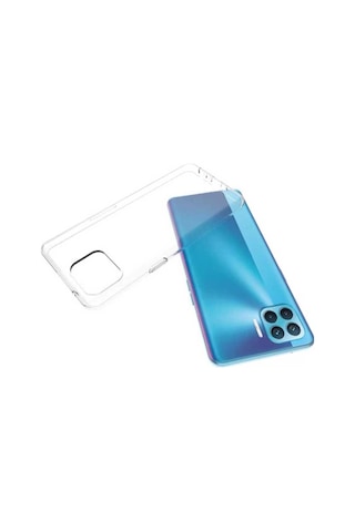 Oppo Reno 4 Lite Kılıf Zore Süper Silikon Kapak Renksiz