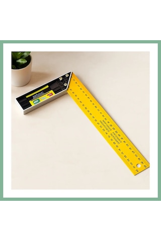 Bşkvirgo 40 Cm Metal Masa Gönyesi - Sarı Bsk2026