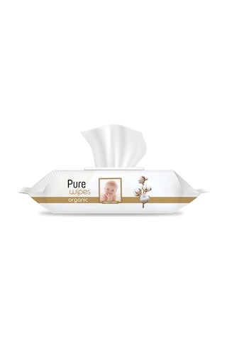 Pure Wipes Organik Pamuklu Bebek Islak Mendil 90 Adet
