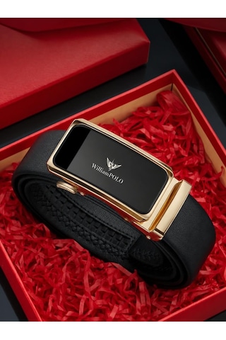 Williampolo Modern Otomatik Tokalı Hakiki Deri Erkek Kemer Gold