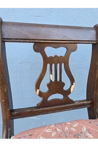 Vintage Masif Ahşap Yemek Sandalye 1 Adet Ac02 Çok Renkli