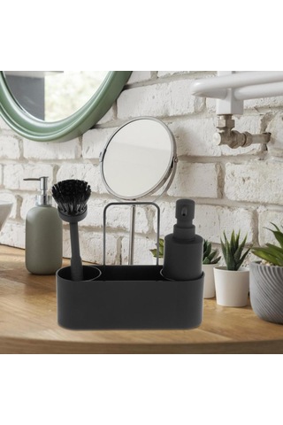 Homyl Depolama Çok Fonksiyonlu Sabun Şişesi Tepsisi Ile Siyah Diğer