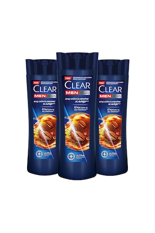 Clear Men Kepeğe Karşı Etkili Şampuan Saç Dökülmesine Karşı 3 x 350 ML