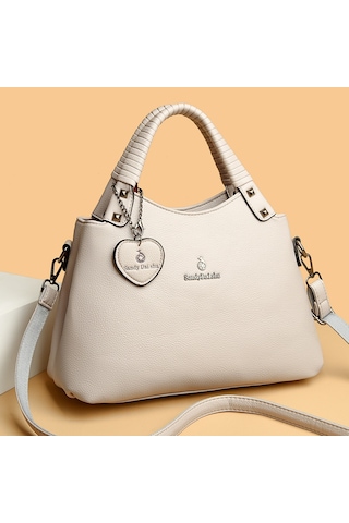 Kadın Çantası Yeni Stil El Çantası Kadın Şık Anne Gezisi Elde Taşınan Omuz Çapraz Askılı Kadın Açık Haki Ana Resim Rengi Diğer