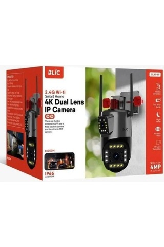 Dış Mekan Hareket Sensörlü 4mp 4k Dual Lens Ultra Hd 2.4g