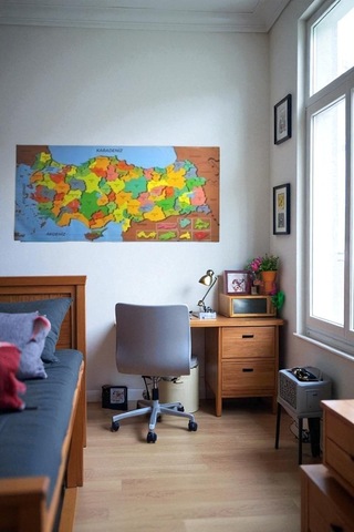 Renkli Türkiye Haritası Duvar Stickerı