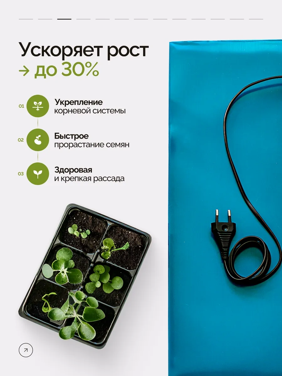 Thermovılle 15x50cm Beyaz Isıtıcılı Maya Ve Fide Matı 292165524