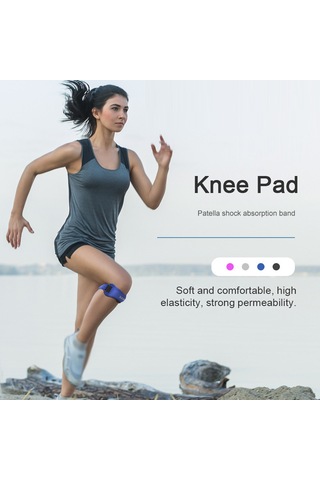 Moveevo Mavi Bilekli Dışarıda Bisiklet Sürme Dağcı Basketbol Diz Koruyucu, Basınçlı Patella Koruma Bandı, Kolay Takılabilir Spor Dizlik Tek Adet Mavi