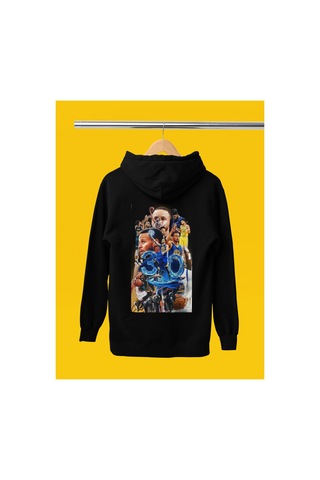 Stil X Stephen Curry Baskılı Kapüşonlu Sweatshırt Siyah-1