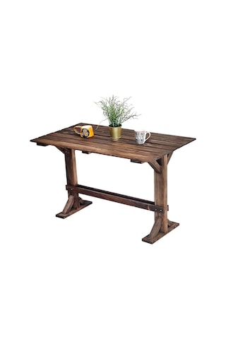 Mutfak Masası Ahşap Bahçe Masası Ağaç Masa 5139 Kahverengi 110 X 60 Çok Renkli
