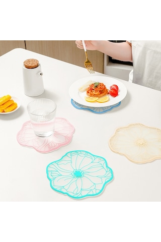 Sones 15cm Basit Isı Yalıtımı Haşlanma Önleyici Masa Örtüsü Kaymaz Yağa Dayanıklı Kolay Temizlenen Kase Altlığı Diğer