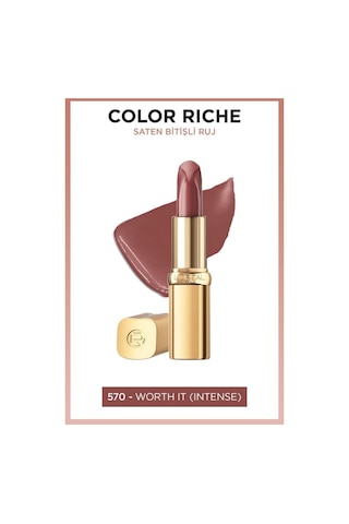 L'Oreal Paris Color Riche Saten Bitişli Ruj 570 Worth It Intense
