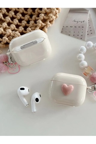 Cronax Airpods Uyumlu Pro2 İçin Silikon Kılıf, Anahtarlık İle 260921854 Bej