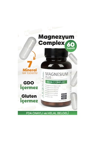 Aromel Magnezyum Plus Takviye Edici Gıda 60 Kapsül
