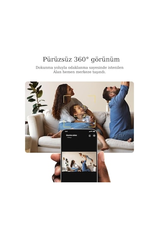 Eufy E30 4k Iç Kamera, 360 Döner, Renkli Gece Görüşü, Aı Takip, Wi-fi, Uygulamalı Kamera Sistemi