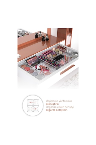 Vienev 25li Çekmece İçi-dolap İçi Makyaj Takı Aksesuar Düzenleyici Organizer Şeffaf
