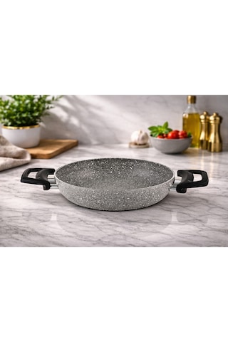 Diez 18 Cm Granit Ezme Sahan Gri Yanmaz Yapışmaz