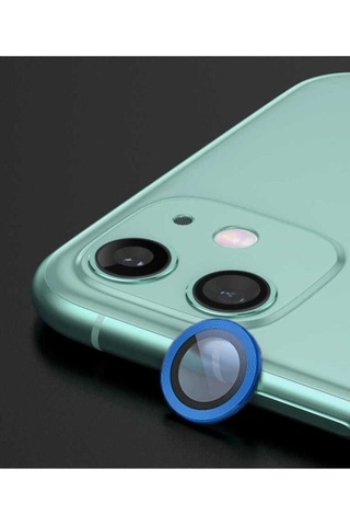 Apple Uyumlu iPhone 12 Mini Zore Cl-07 Kamera Lens Koruyucu Lacivert