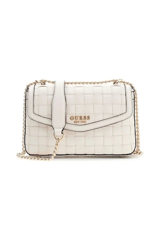 Guess Sandy Dönüştürülebilir Çapraz Askılı Kapaklı Kadın Beyaz El Çantası Hwwg8418210-off Beyaz