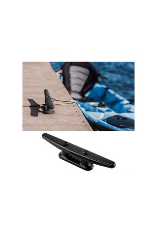 Mufunye Tekne Ve Yat Aksesuarı: Siyah Nilon Tether Cleat, 4-8 İnç Seçenekli, Kaynak Ve İp Tutucu 1 Adet + 2 Vida