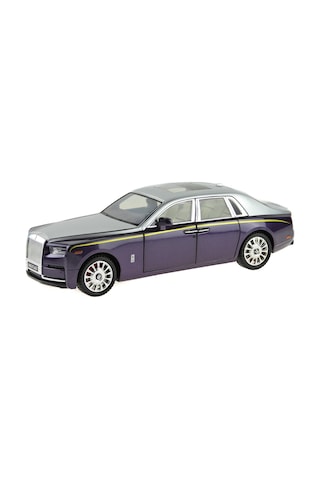 Die-cast Model 1:20 Ölçek Süper Lüx Araba Metal Işıklı 26cm Mor