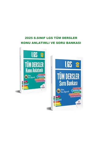 Kurul Yayıncılık 8. Sınıf Lgs Tüm Dersler Konu Anlatımlı ve Soru Bankası Seti 2 Kitap