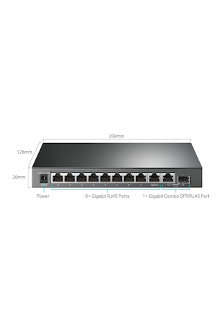 TP-Link TL-SG1210MPE 10 Port Yönetilebilir Poe Switch
