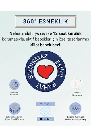 Külot Bebek Bezi 6 Numara X-large 60 Adet 15+kg Ekstra Fırsat Paketi