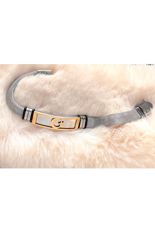 Türk Bayrağı Figürlü Hasır Hafif Kordon Çelik Erkek Bileklik 23cm