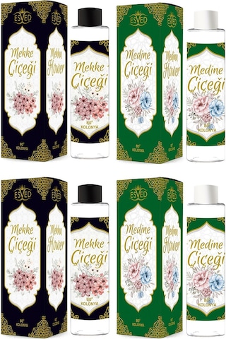 Esved Mekke Çiçeği + Medine Çiçeği Kolonyası 4 x 400 ML