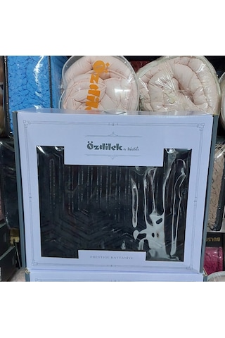 Özdilek Prestige Kalın Embos Çift Kişilik Battaniye 220x240 -jet Black Yeni Siyah