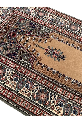 El Dokuma Sıfır Bünyan Halısı Seccade 90x135 Kök Boya %100 Yün Namazlık Deve Tüyü