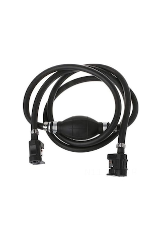Geeksen Motorsiklet Motoru Yakıt Tankı Bağlantı Seti - 8mm &ccedil Aplı Siyah Kau&ccedil Uk Hortum Toplam Uzunluk 2.1m, Ağırlık 365g