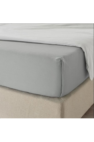 Ikea Dvala Çift Kişilik Çarşaf 240 X 260 Cm Açık Gri