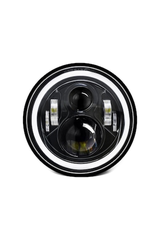 Yaozixa 7 İnç Araba/motosiklet Led Farı H4 Bağlantı 180w 18000lm 3 Renk Beyaz/sarı/mavi Ip67 50000 Saat Omur C0072 Tek Adet